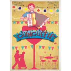 Visuel imprimé Guinguette réverbère - 30 x 40 cm sur bristol 350 gr