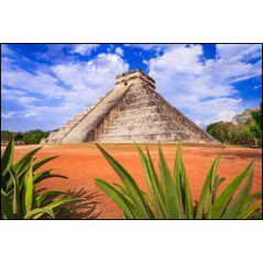 Visuel imprimé Mexique Yucatan Temple Maïa - 40 x 30 cm sur bristol 350 gr