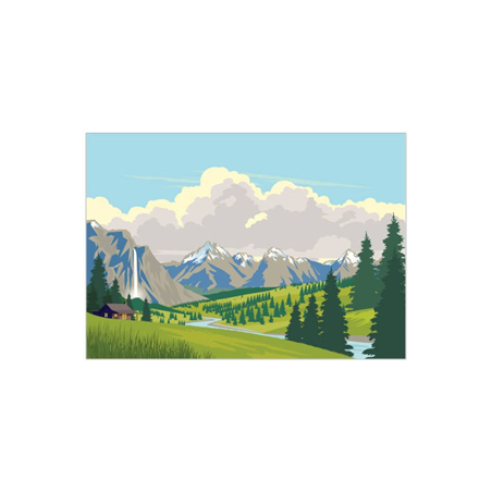 Visuel imprimé Auvergne Paysage 30 x 40 cm sur bristol