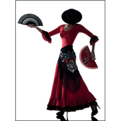 Visuel imprimé danseuse Espagnole de Flamenco sur Forex - 40 x 30cm