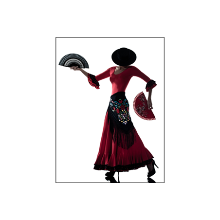 Visuel imprimé danseuse Espagnole de Flamenco sur Forex - 40 x 30cm