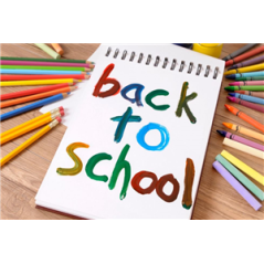 Visuel imprimé Rentrée 'Back to School'  - 30 x 40 cm sur support bristol 350 gr