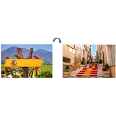 Visuel imprimé Espagne Recto/Verso sur bristol  40 x 30 cm avec rainage