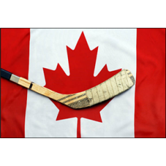 Visuel imprimé Canada Hockey Drapeau - 40 x 30cm sur support bristol 350 gr