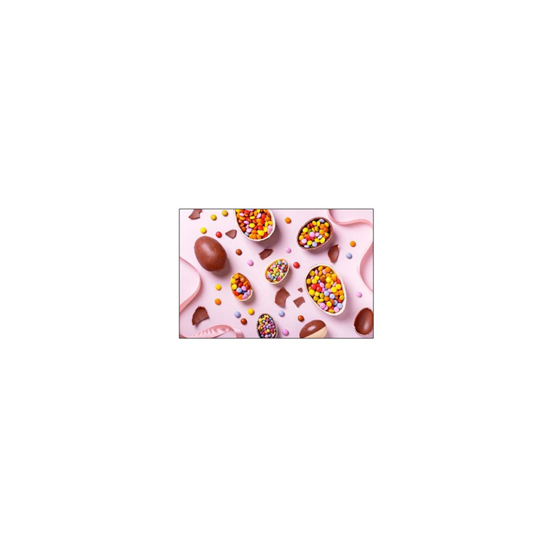 Visuel imprimé Pâques Œuf Bonbons - 40 x 30cm sur support bristol 350 gr