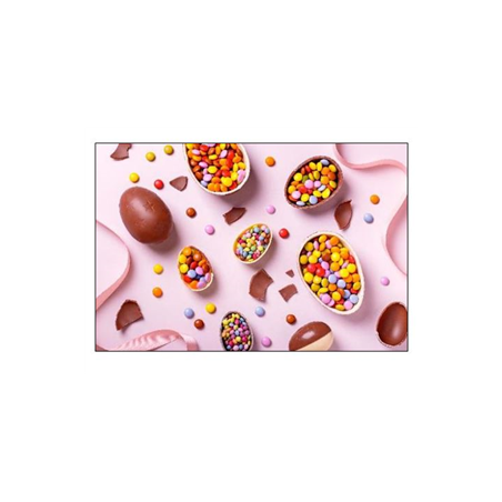 Visuel imprimé Pâques Œuf Bonbons - 40 x 30cm sur support bristol 350 gr
