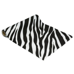 Chemin de table suédine Zèbre 28cm x 3m