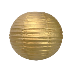 Lanterne japonaise en papier doré - Diam. 35cm