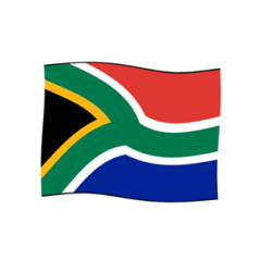 Drapeau Afrique du Sud - tissu - 60 x 90cm