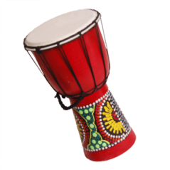 Djembé - Bois et Peau - hauteur 30 cm diamètre 17 cm