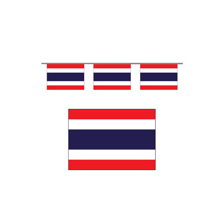 Guirlande Thaïlande 10 fanions 21 x 30cm - papier Long. 520cm