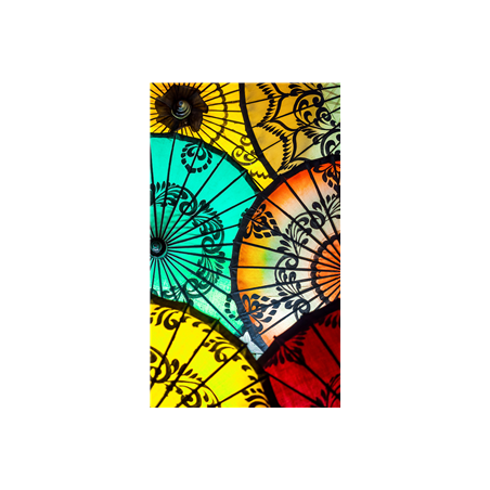 Kakemono Thailande Ombrelles - 180 x 80 cm - Toile M1 avec structure X- Banner