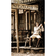 Kakemono Cowboy - 180 x 80 cm - Toile M1 avec structure X- Banner