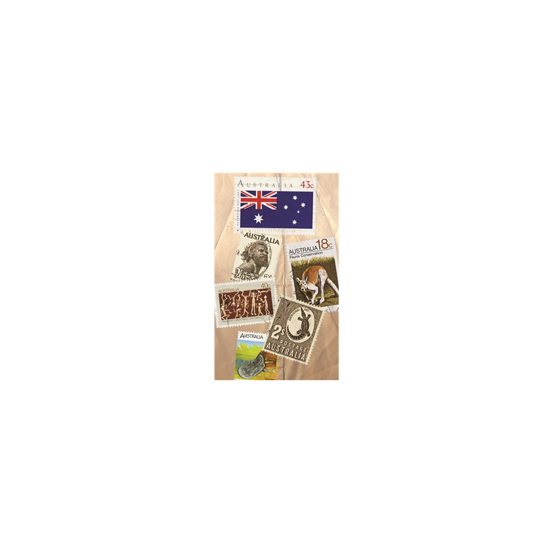 Kakemono Australie Timbres - 180 x 80 cm - Toile M1 avec structure X- Banner