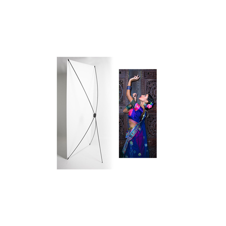Kakemono Inde Bollywood - 180 x 80 cm -Toile M1 avec structure X- Banner