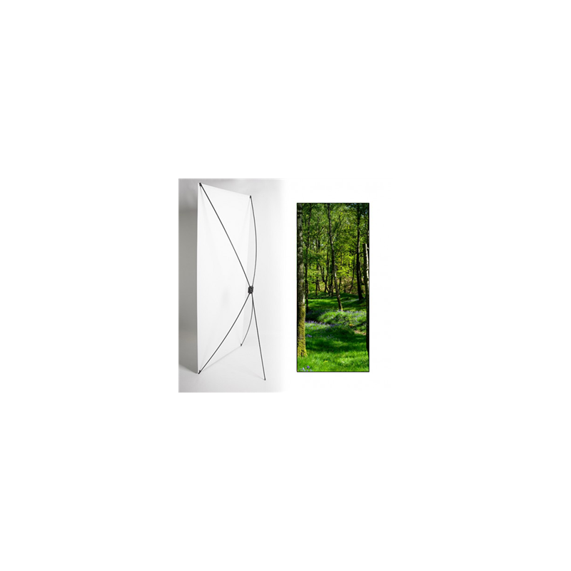 Kakemono Balade en forêt 2 - 180 x 80 cm - Toile M1 avec structure  X- Banner