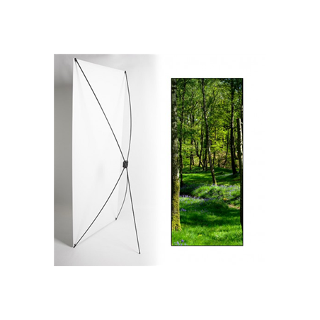 Kakemono Balade en forêt 2 - 180 x 80 cm - Toile M1 avec structure  X- Banner