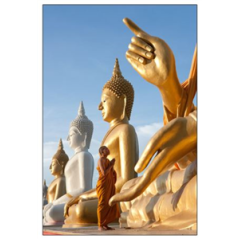 Visuel imprimé Thaïlande Bouddha - 40 x 30 cm sur support bristol 350 gr