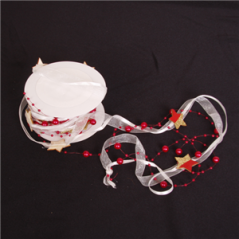 Ruban déco Perles et Etoiles - Long 5m