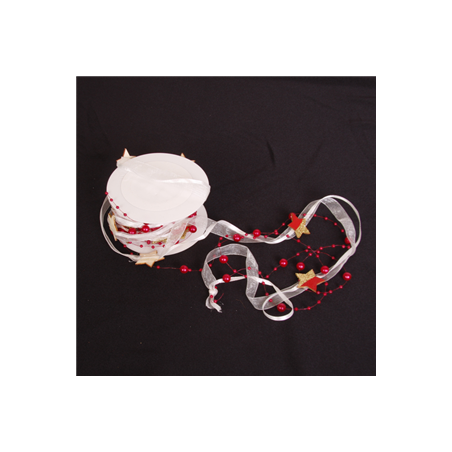 Ruban déco Perles et Etoiles - Long 5m