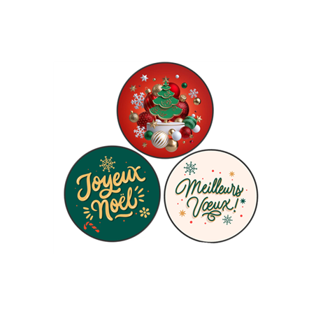 Lot de 3 Mobiles de Noël en carton RV / D. 40-30-20 cm