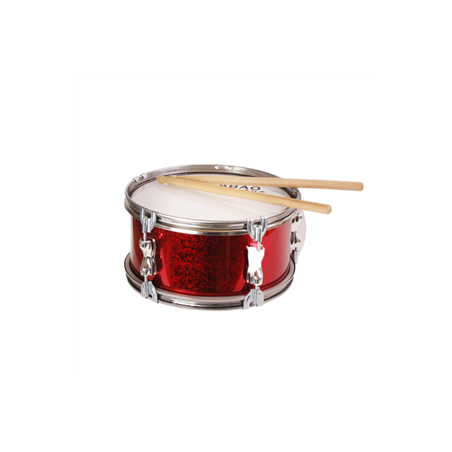 Tambour de fanfare - paillettes rouges - Diam 27cm hauteur 14 cm