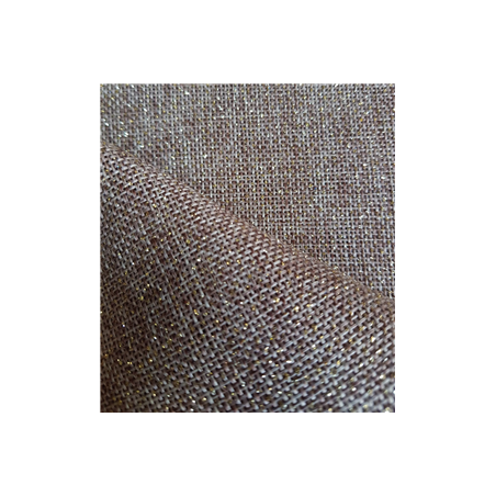 Tissu pailleté or scintillant - toile de jute le ml - Larg.150cm