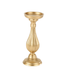 Bougeoir Baroque Or Mat Ø 10,5 x 28,5 cm