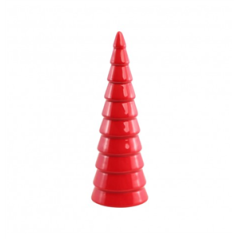 Sapin conique en céramique rouge 7 x 21 cm