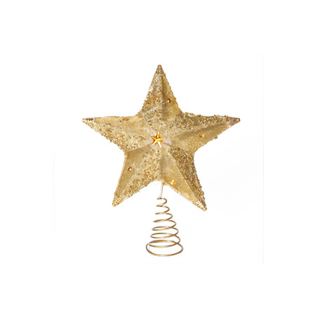 Etoile OR pour tête de sapin - Haut. 24 cm -