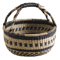 Panier sahel en jonc teinté ø 39 cm Haut. 36 cm
