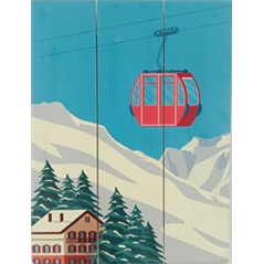 Plaque en bois Montagne - 30 x 40cm