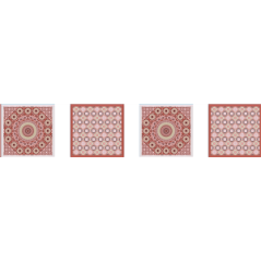 Guirlandes Zellige orientale - LOT DE 4 - 10 fanions papier 20 x 20cm