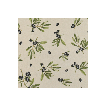 Tissu motif Olives - Larg. 140cm (vendu au mètre)