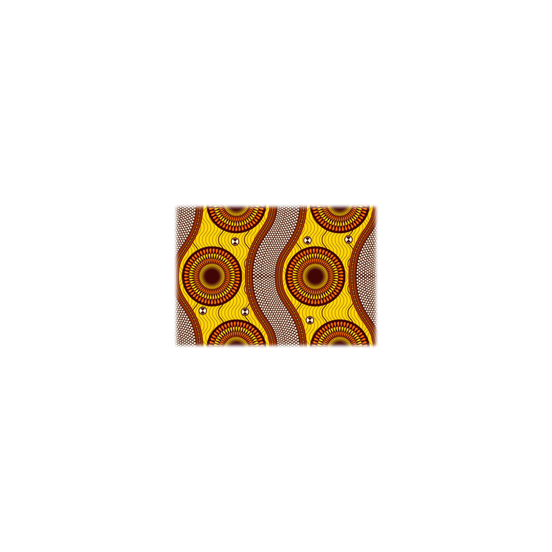 Tissu africain façon Wax tribal impression sur coton (Larg. 140 cm) vendu au m