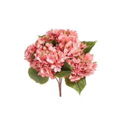 Bouquet de 5 branches d'Hortensia rose - Haut. 41cm