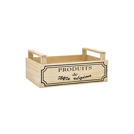 Cagette en pin Produits de Ma région 26 x 17 x 11 cm