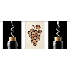 Guirlande Vendanges 10 fanions 21 x 30cm - papier Long. 420cm