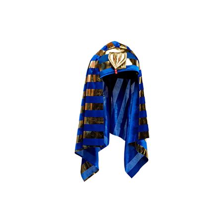 Coiffe de pharaon égyptien en tissu (Taille adulte)