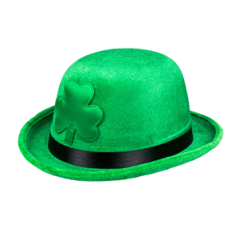 Chapeau Shamrock bowler (polyester - taille adulte)