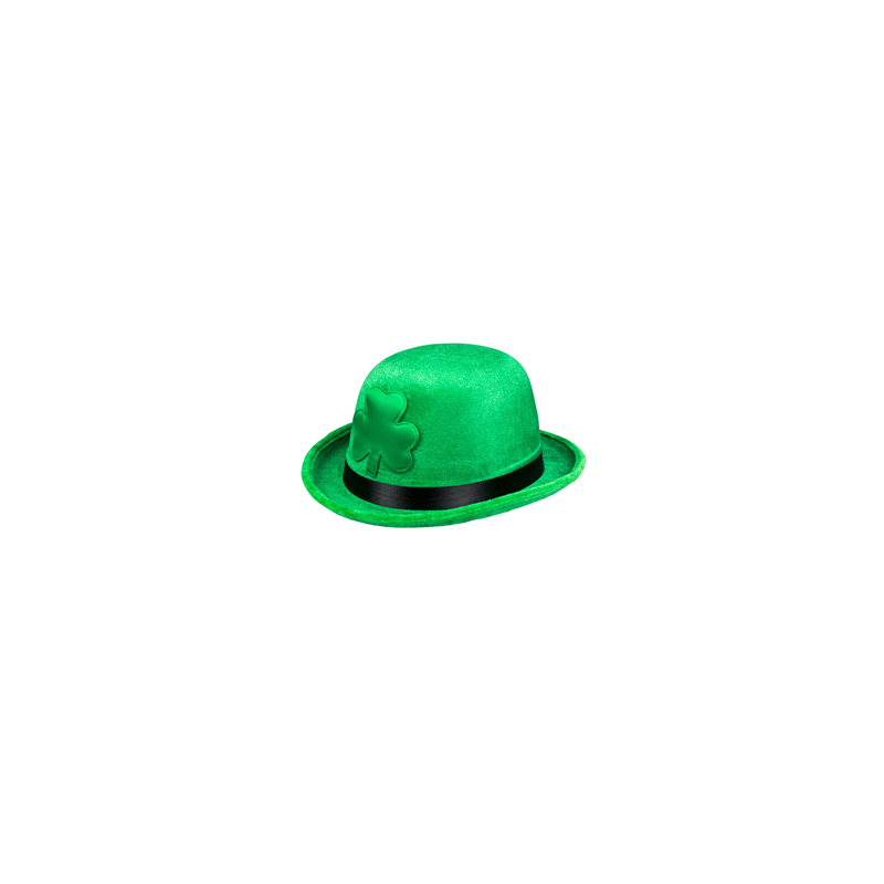 Chapeau Shamrock bowler (polyester - taille adulte)