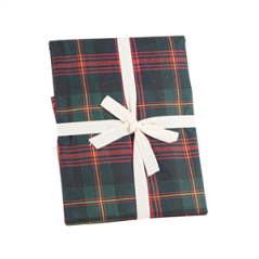 Nappe Tartan Tissu Vert et Rouge 145x240cm