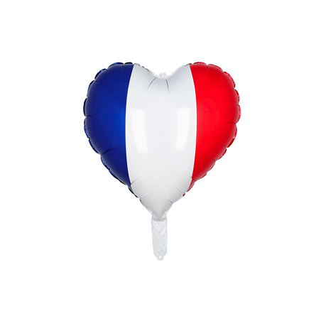 Ballon mylar Coeur France (40 x 45 cm)