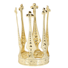 Mini couronne royale en métal doré / 12.5 x 6 x 3 cm