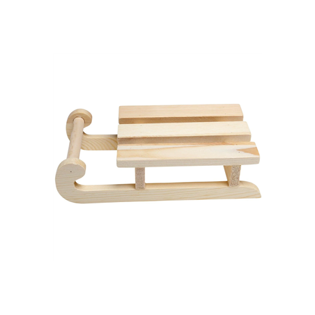 Luge en bois brut 19,5 x 10 cm