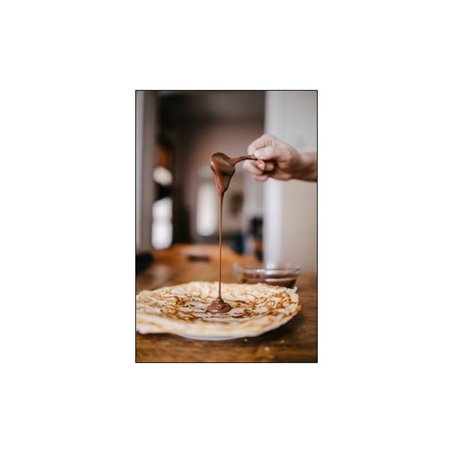 Visuel imprimé Chandeleur Crêpes Chocolat - 30 x 40cm sur support bristol 350 gr