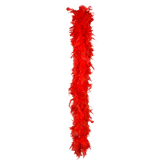 Boa rouge -  plumes - Long. 180cm