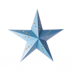 Lanterne étoile bleu pastel - Diam. 60cm