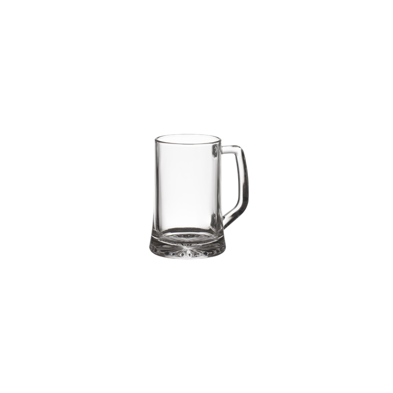Chope à bière transparente en verre 32 cl - 12 cm