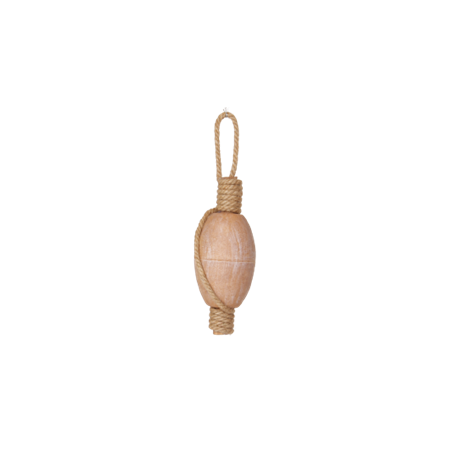 Flotteur de pêche - Bois / Corde / Résine - Haut. 33cm